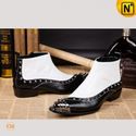 Mens Dress Ankle Boots Italian Leather Shoes CW750120