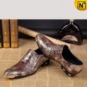 Mens Glitter Leather Dress Loafers Shoes CW751548