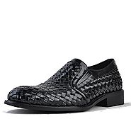 Cwmalls Mens Handmade Slip-on Dress Shoes CW764105