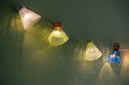 Badminton shuttlecock lights garland