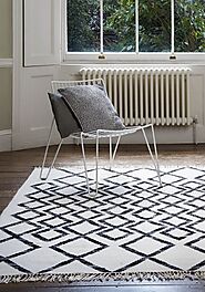 Hackney Rug by Asiatic Carpets in Diamond Mono Design