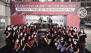 MG marks another first; an all-women crew manufactures 50,000th Hector in Vadodara, Gujarat.