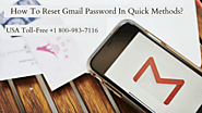 Steps for How To Reset Gmail Password | 18009837116