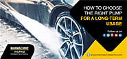 The car washing pump can be your car wash outlet’s best friend or worst enemy. Be cautious and invest in the right set.