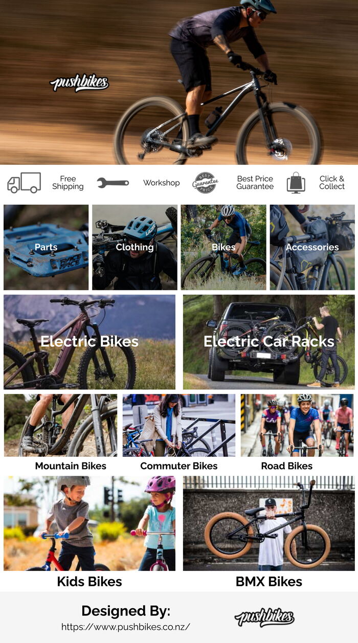 This infographic is designed by Pushbikes