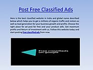 Free Classified Ads Posting Website Without Registration