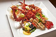 Seafood platter with lobster