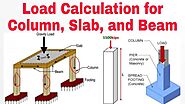 Load Calculation On Column, Beam & Slab: