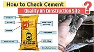 How To Check Quality Of Cement On Construction Site