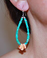 Jacla Earrings, New Mexico Jewelry, Turquoise, Native American Earrings, Santa Domingo