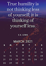 Best March 2021 Calendar with Inspired Quotes- Motivation