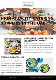High-Quality Catering Supplies in the UAE-Hotelity by Hotelity