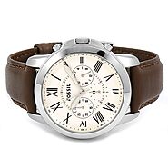Fossil Men's Grant Stainless Steel Quartz Chronograph Watch | Buy Fossil Watch For Men At Shopperstylez