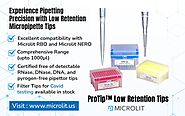 Low Retention Pipette Tips | Micropipette Tips | Microlit USA