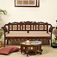 Buy Comfortable Teak Wood 3 Seater Sofas - Free Shipping Available!