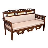 Experience Comfort and Luxury: Buy Maharaja Teakwood Sofa by Aakriti Art Creations Today