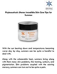 PPT - Phytoceuticals Shares Incredible Skin Care Tips for Summer PowerPoint Presentation - ID:10362368
