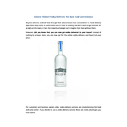 Choose Online Vodka Delivery For Ease And Convenience