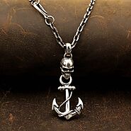 Skull & Anchor Pendant Necklace - VVV Jewelry