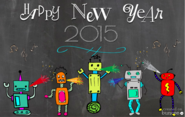 happy robot new year