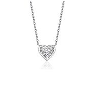 Diamond Heart Design Pendant in 14k White Gold - Zabdi Jewelry Store