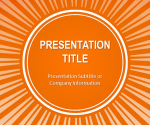 Free Orange Sunburst PowerPoint Template - Free PowerPoint Templates - SlideHunter.com