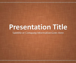 Free Linen Brown PowerPoint Template - Free PowerPoint Templates - SlideHunter.com
