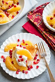 Quick and Healthy Angel Food Cake Dessert with Vanilla-Honey Oranges - Two Healthy Kitchens