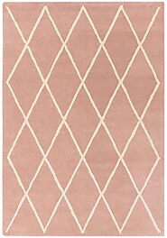 Albany Rug by Asiatic Carpets in Diamond Pink Design