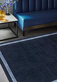 Albi Navy Rug by Asiatic Carpets