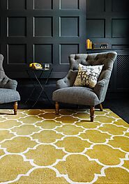 Albany Rug by Asiatic Carpets in Ogee Ochre Design