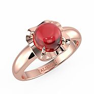 Shimmering Red Vintage Ring