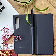 Samsung Z Fold 3 leather case with genuine Spen