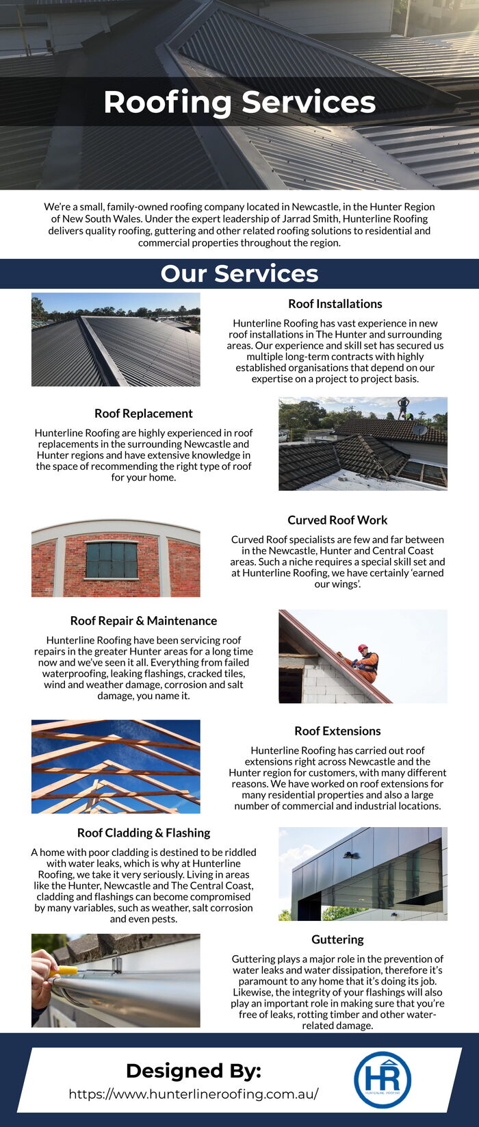 This infographic is designed by Hunter Roofing.