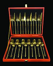 Luxury Cutlery Sets - Golden Finish Full Sets | Tableware