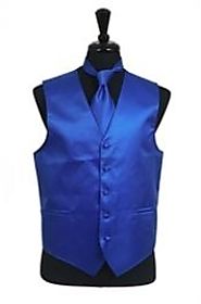 Royal Blue Vest and Tie