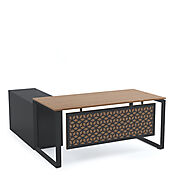 SCHON : Office Desk (with Side Cabinet) - Office Master - Office Furniture Dubai
