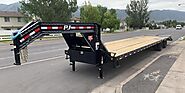 8x40 Flatbed Trailer - Gooseneck With Duals | Trailer Rental Services