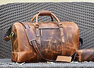 Travel in Style with Genuine Leather Travel and Duffle Bag