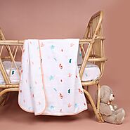 Pink Bunnies Organic Reversible Blanket – Kicks & Crawl