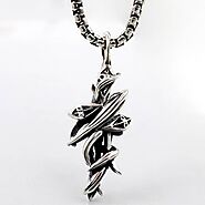 Cross Dolphins Pendant Necklace - VVV Jewelry
