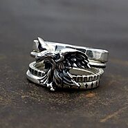 Eagle Set of 4 Stacking Rings - VVV Jewelry