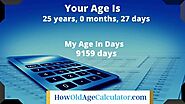 Online Age Calculator - How many days old am I today? Online DOB calculator