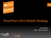 SharePoint 2013 Mobile Intranet Strategy #SEASPC