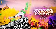 Full List of Holi Special Trains 2021 | RailMitra Blog