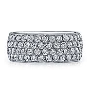 Deutsch Signature Domed Pave Eternity Band