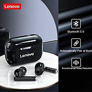 Lenovo LP1 Bluetooth 5.0 Earbuds Charging Box 9D Stereo Sports Waterproof TWS Headsets