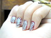 Pink & Silver - Dry Brush Nail Art Design - Luv4BeautyBlog