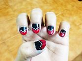 Red & Black Nail Art - Luv4BeautyBlog