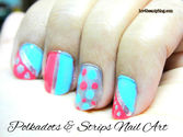 Polka Dots & Strips Nail Art - Luv4BeautyBlog